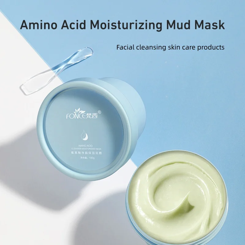 

FONCE Аминокислотная грязевая маска, очищающая, увлажняющая, контроль жирности, удаление черных точек, увлажняющий уход за кожей, сужение пор, уход за кожей, 100 г