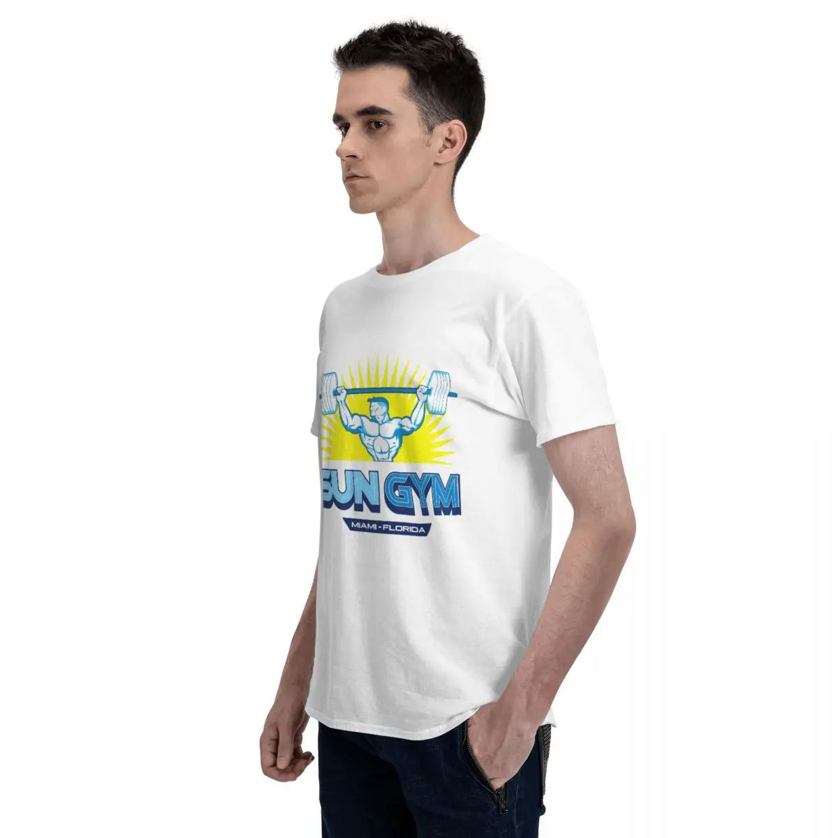 جديد الألم وكسب الشمس ميامي الصالة الرياضية روك تي شيرت تي شيرت تصميم قسط قميص أفضل بائع