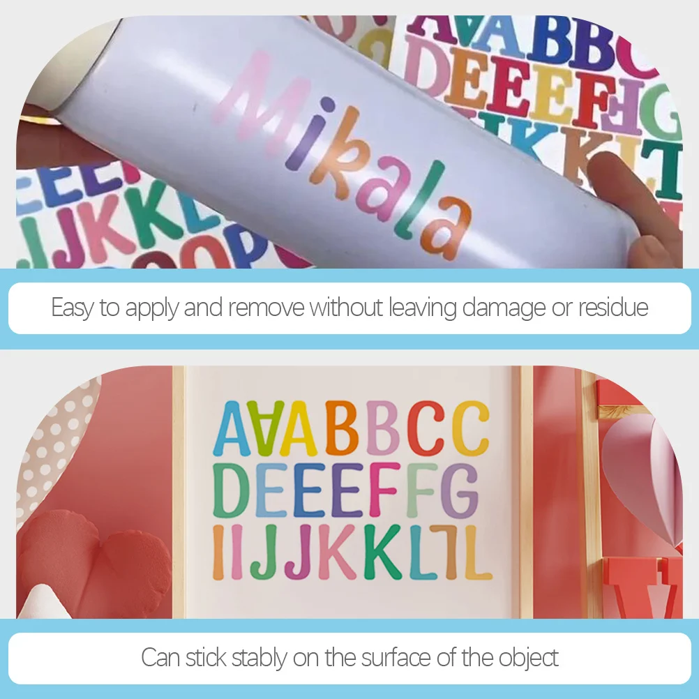 

10 Sheets Colored Alphabet Stickers Waterproof Letter Number Stickers for Indoor Outdoor Use Mailbox Number Labels Classroom
