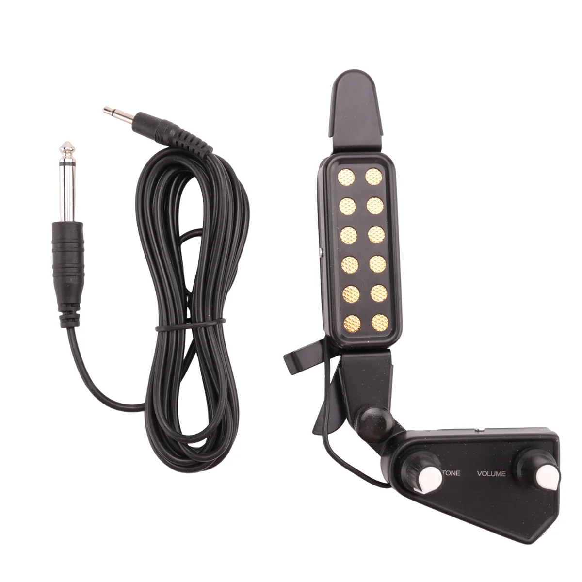 

12 Hole Acoustic Guitar Pickup Soundhole Pickup Magnetic Transducer Fader Audio Cable Guitar Parts and Accessories-ABJQ