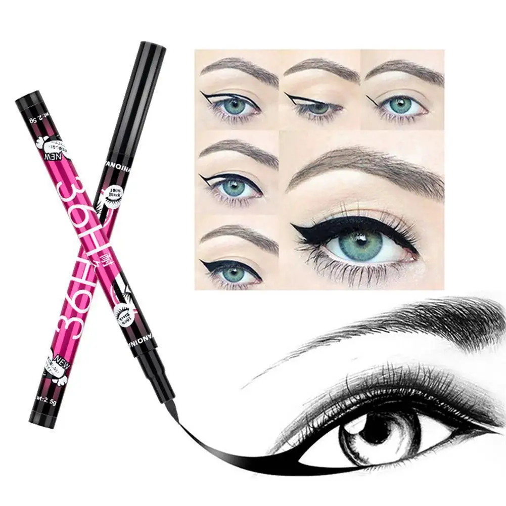 Wodoodporny eyeliner w płynie z wysuwanym mechanizmem, kolorowy eyeliner, długotrwały pisak, długi ołówek, szybkoschnący, odporny na rozmazywanie, gładki eyeliner Cre X7A1