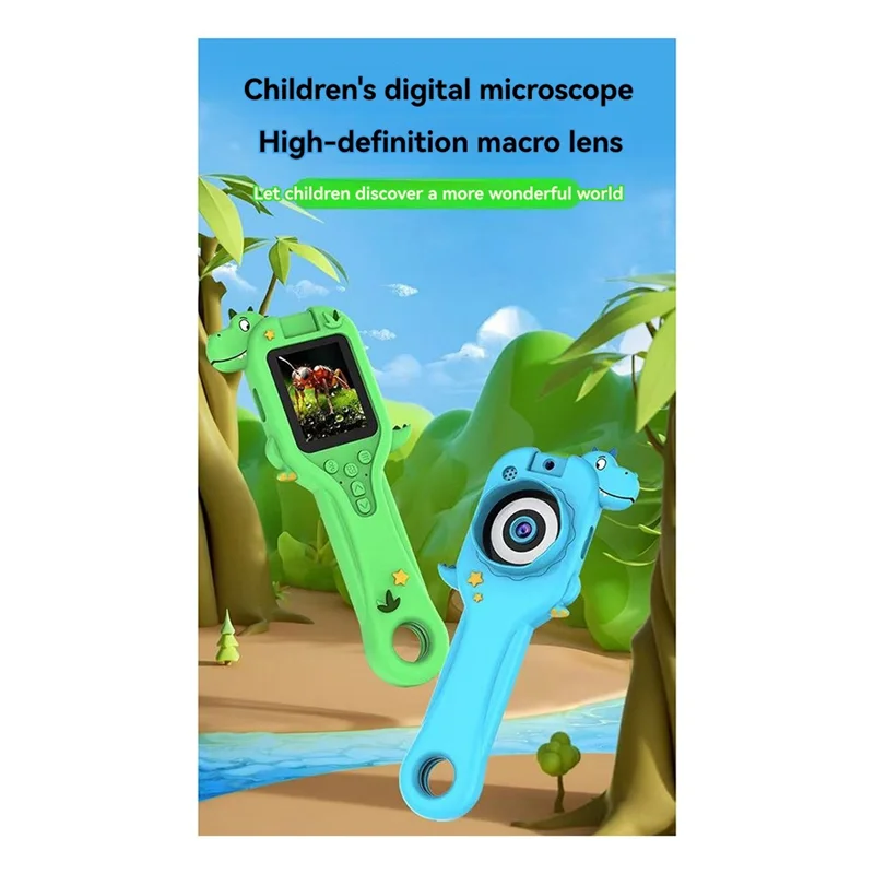 Mikroskop cyfrowy B24B z lupą 500X, ręczny, elektroniczny, edukacyjny, naukowy dla dzieci, mikroskop A