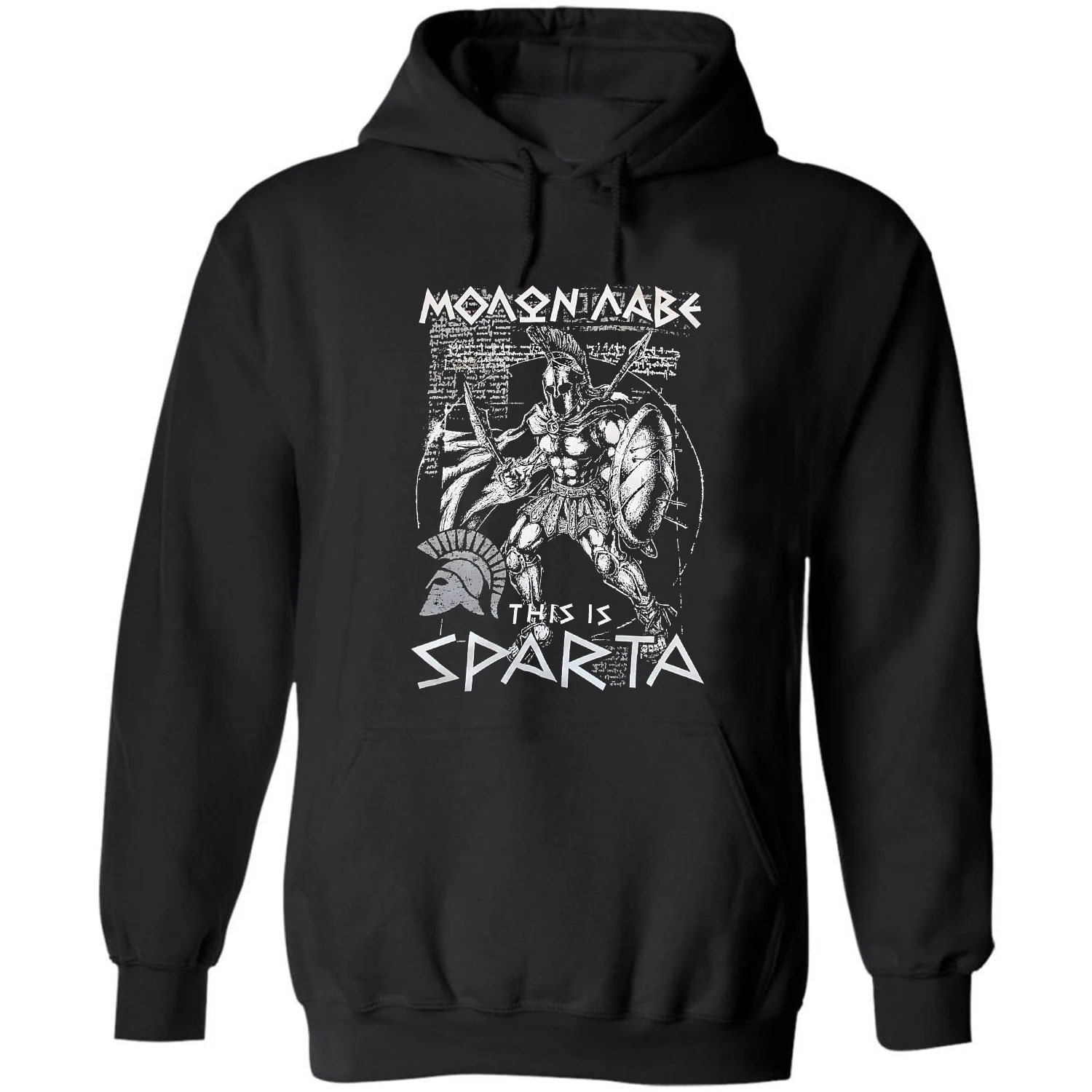 Spartan King Leonidas 300 Molon Labe This Is Sparta Pullover Hoodie 100% Cotton Comfortable Casual Mens Sweatshirt Streetwear