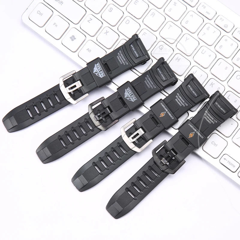 Resin Watch Accessories For Casio PRG130 Watch Band Men Rubber Replacement Strap Outdoor Sport Waterproof Bracelet