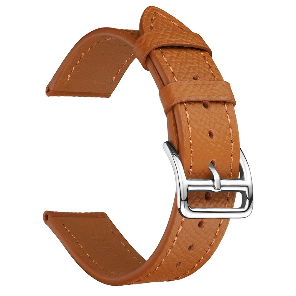 Epsom Leather Watch Straps 12mm 14mm 16mm Women Men Wrist Bracelet 18mm 20mm Watch Bands Soft