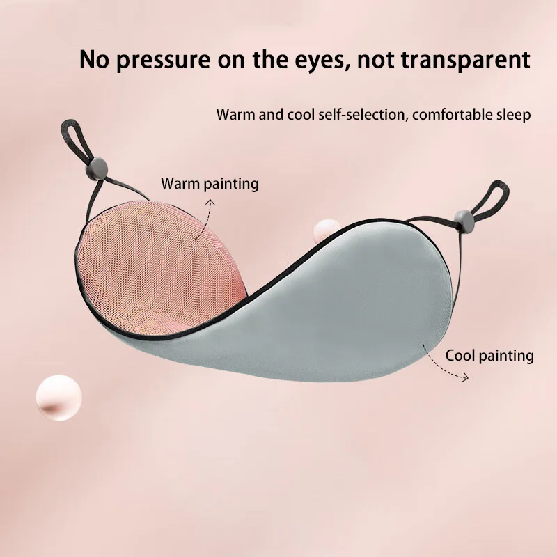 Sleeping Eye Mask Korean Style Ice Silk Warm And Cool Dual Use Adjustable Travel Light Blocking Breathable Eye Mask view 2