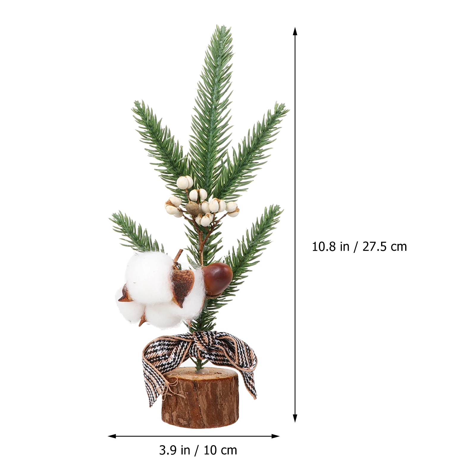 

5 Pcs Christmas Tree Decor Mini Simulated Xmas Adornment Iron Wire Props Beautiful Party Supplies Home Placement Christmas