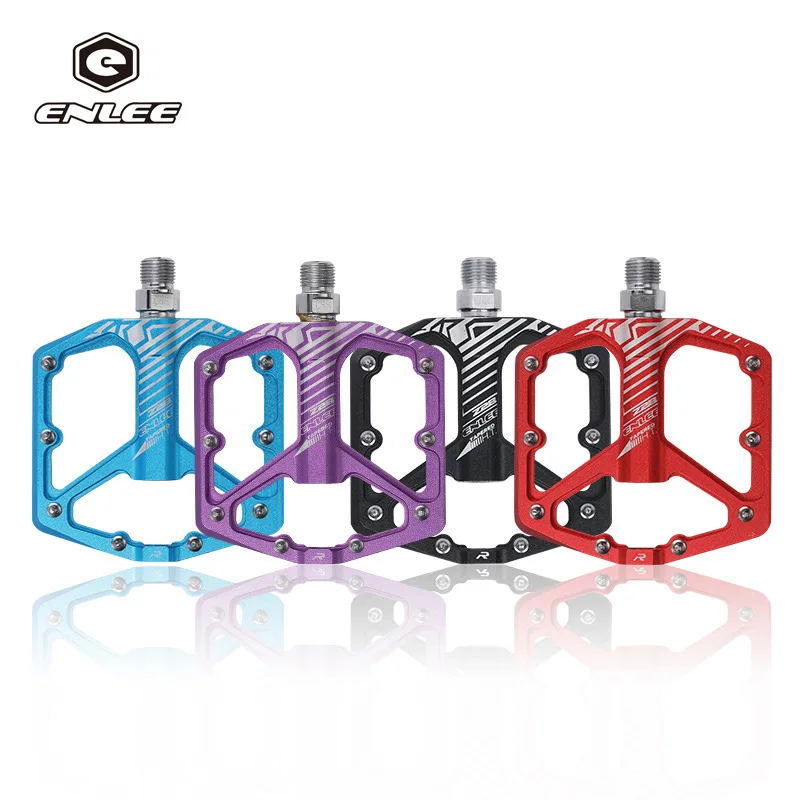 ENLEE Bicycle Pedal  MTB  Aluminum Alloy Wide XC DH Bicycle Pedal Ultra Light Bearing Bicycle Pedal BMX Parts Bike Accessories