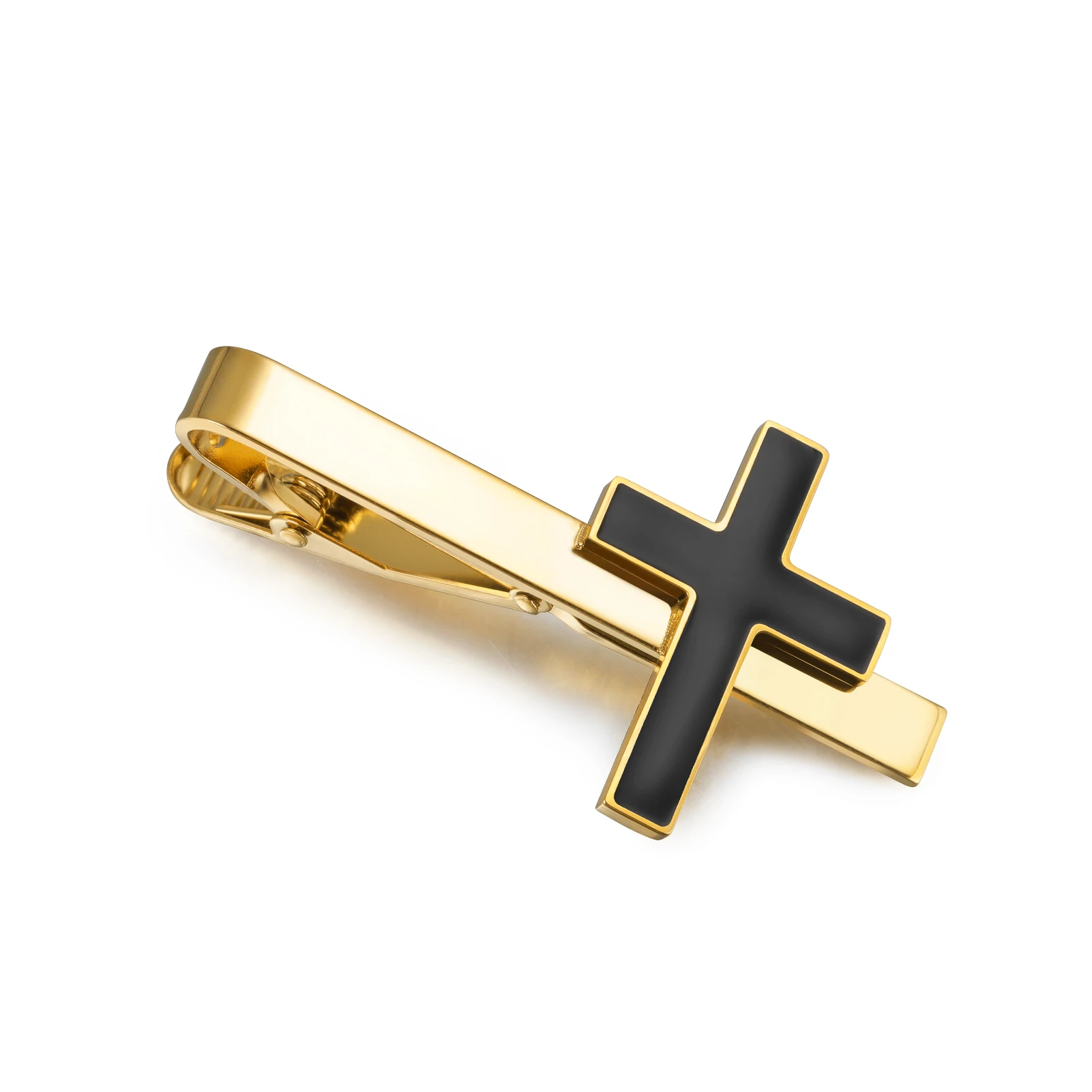 Vintage Cross Tie Clips for Men Christian Catholic Tie Clip Cross Accessories Stainless Steel Religious Jewelry Christmas Gift