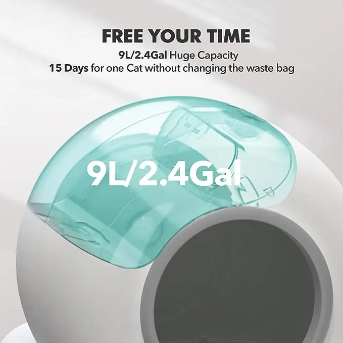 65L APP Control Low Noise Self Cleaning Safety Large Capacity Automatic Cat Litter Box For Multiple Cats Smart Pet Toilet