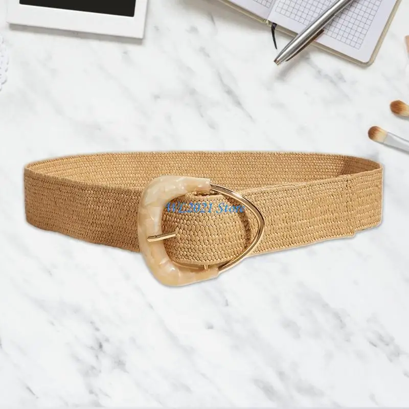 G5GC Rattan, cinto feminino, vestido cintura largo, tecido Bohemians Styles Styles Belt para desgaste casual