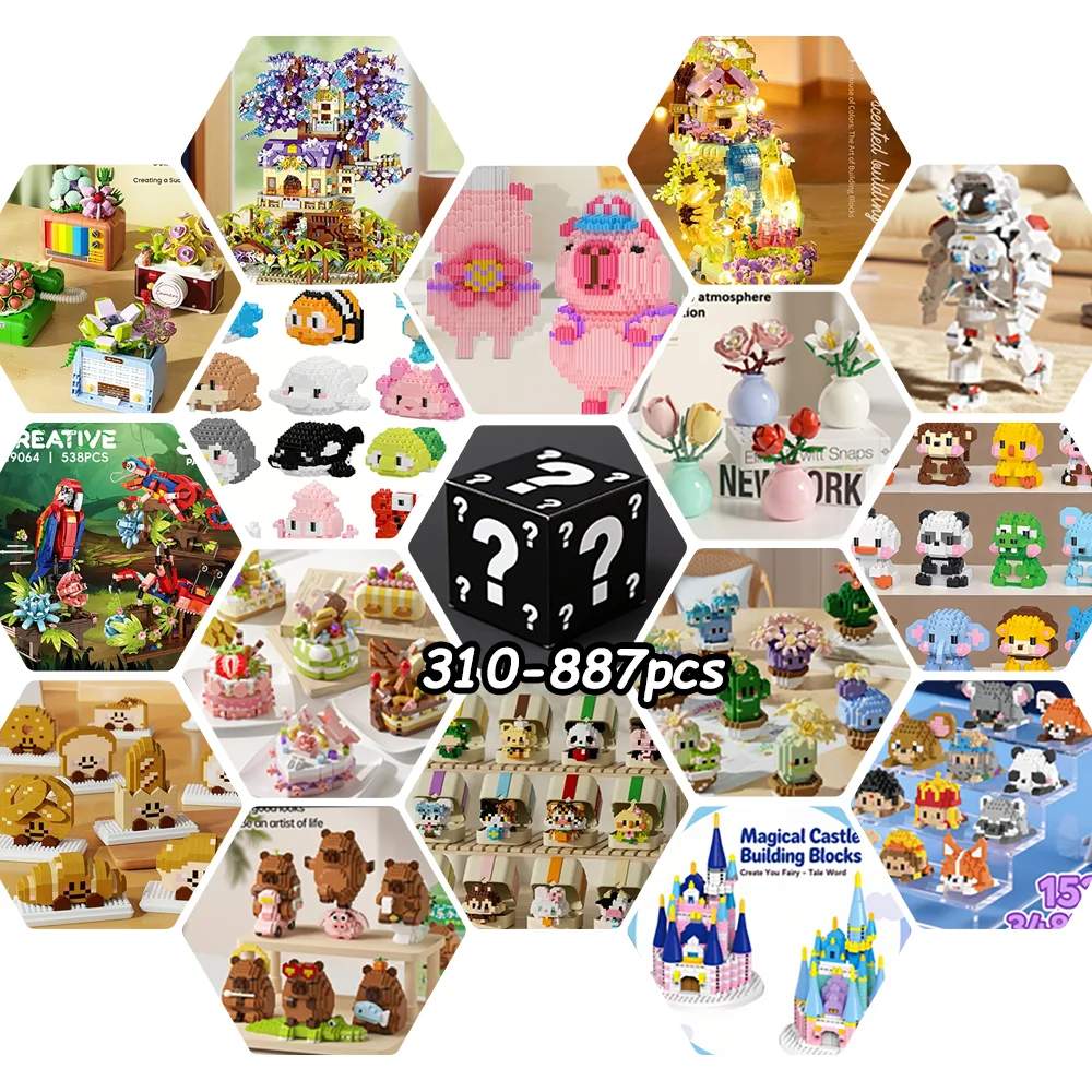 

Random blind box of building block toys. There are surprises when opening the box and an excellent assembly experience