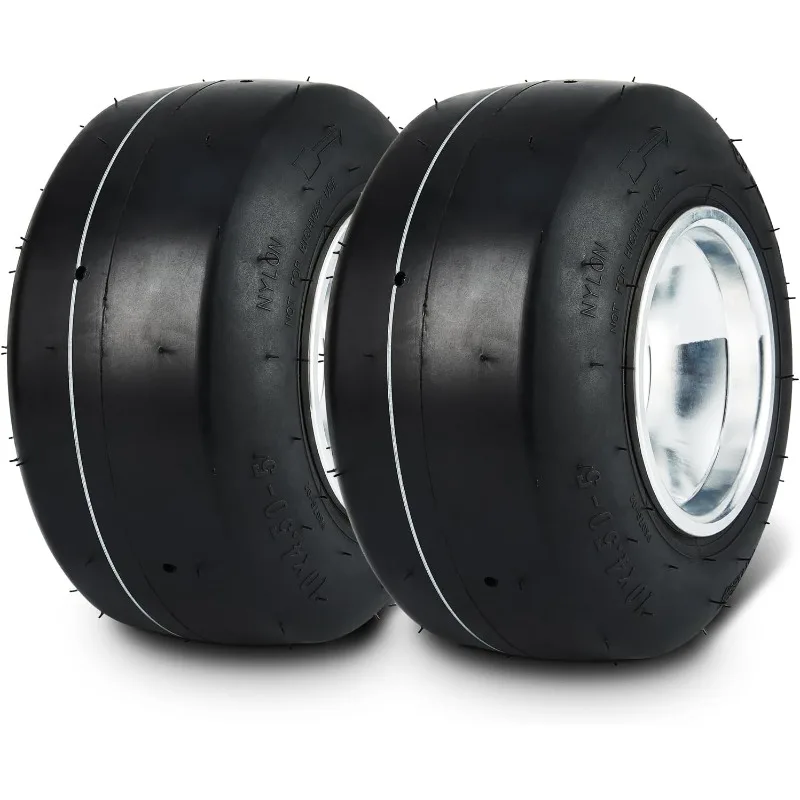 

VEVOR Go Kart Tires and Rims,10x4.5-5"Go Kart Wheels,2-Pack Front Wheels,Aluminum Alloy Rims,Hub-Rim Fit Bolt Pattern 1.57 inch