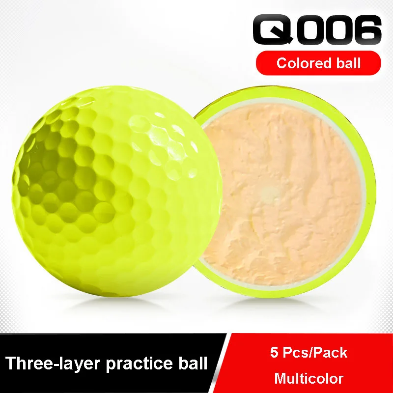 5Pcs/Pack PGM Golf Color Ball New Golf Color Ball Two/Three Layer Practice Ball Multi Color Solid Ball  Q006