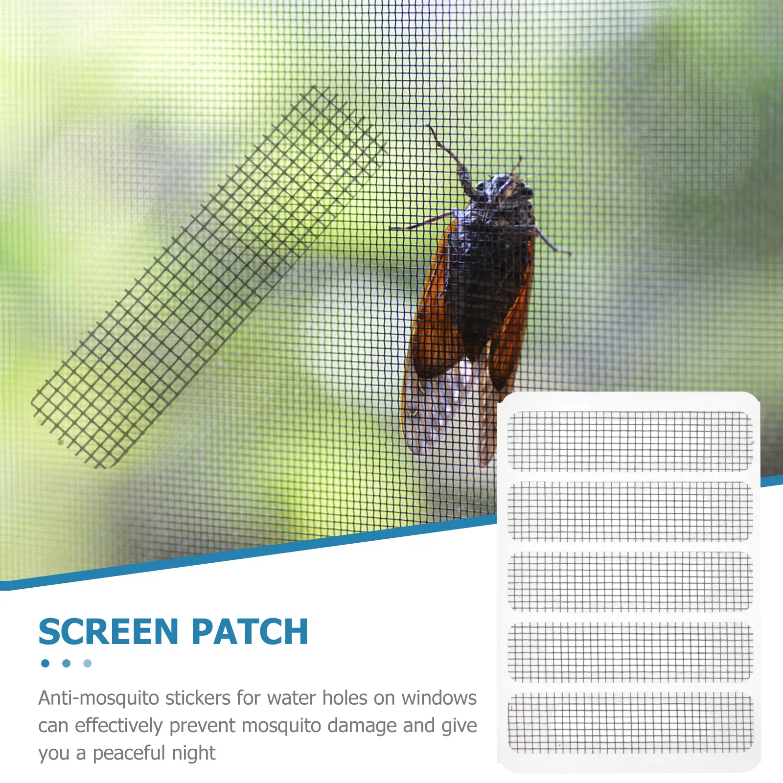 

20pcs Anti Mosquito Stickers Durable Glass Fiber Small Holes Breathable Self Adhesive Window Patch Repair Hardware