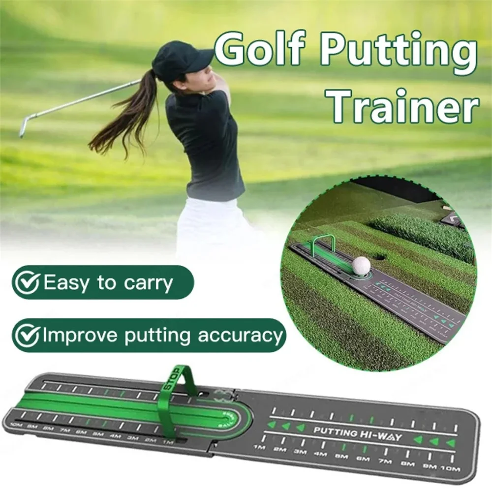 Golf Precision Distance Putting Drill Golf Putting Mat Green Putting Practice Pad Mini Training Putter Aids Golf Accessories