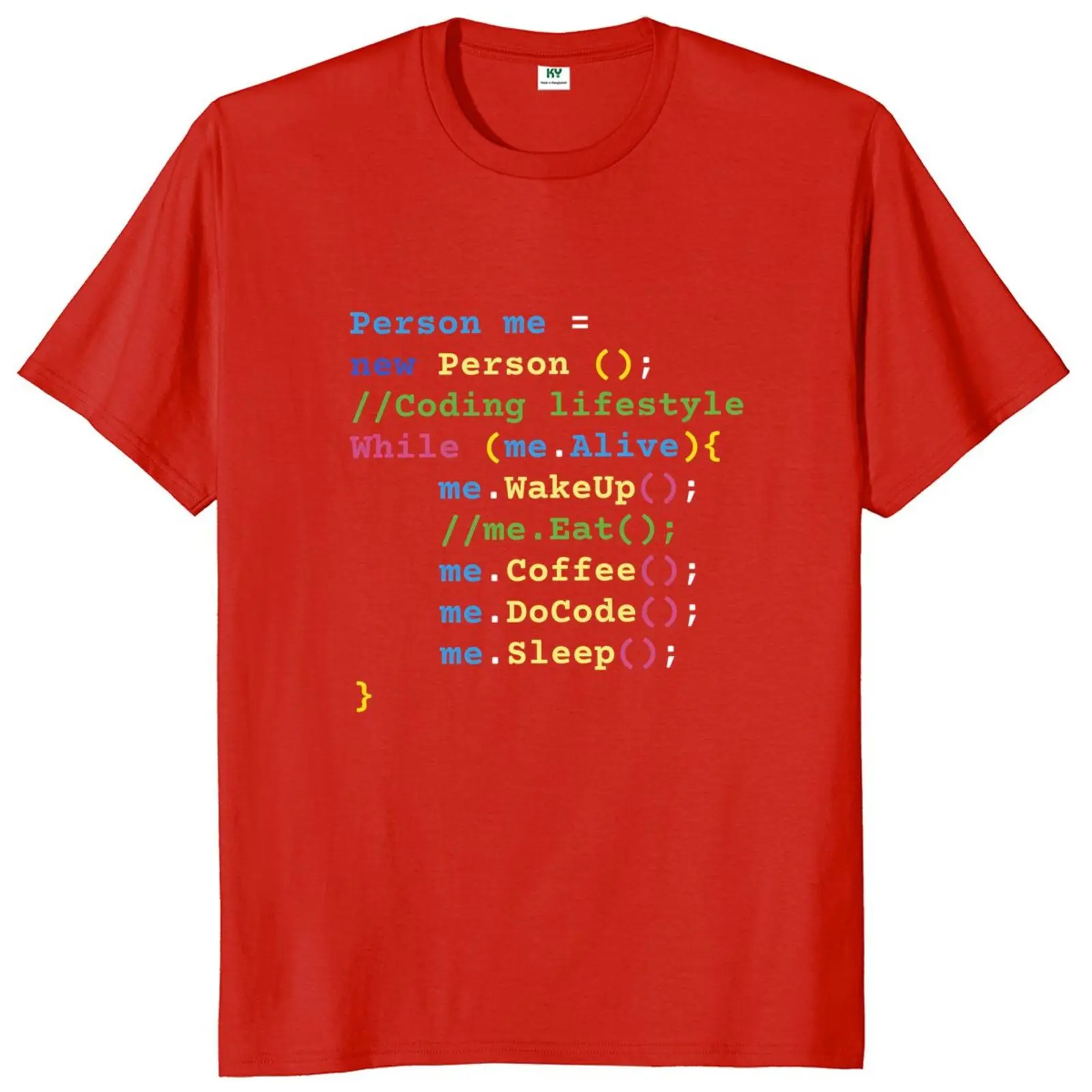 Funny Programmer T Shirt JavaScript Coding Computer Code Geek Gift Short Sleeve 100% Cotton Unisex O-Neck Casual T-shirt EU Size