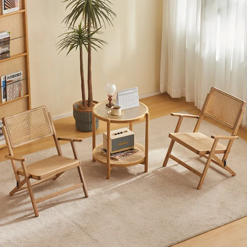 Chaises longues pliantes en bois massif, sièges inclinables de vigne, sièges à dossier de balcon, stables et polyvalents, meubles de maison