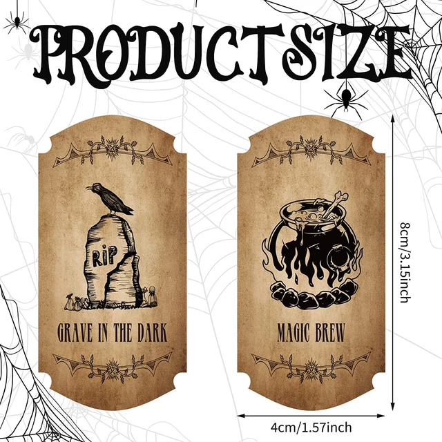 halloween-bottle-labels-animal-potion-stickers-potion-labels-halloween-medicine-bottle-label-stickers-waterproof-vintage-laminat-party-holiday-diy-decorations-aliexpress