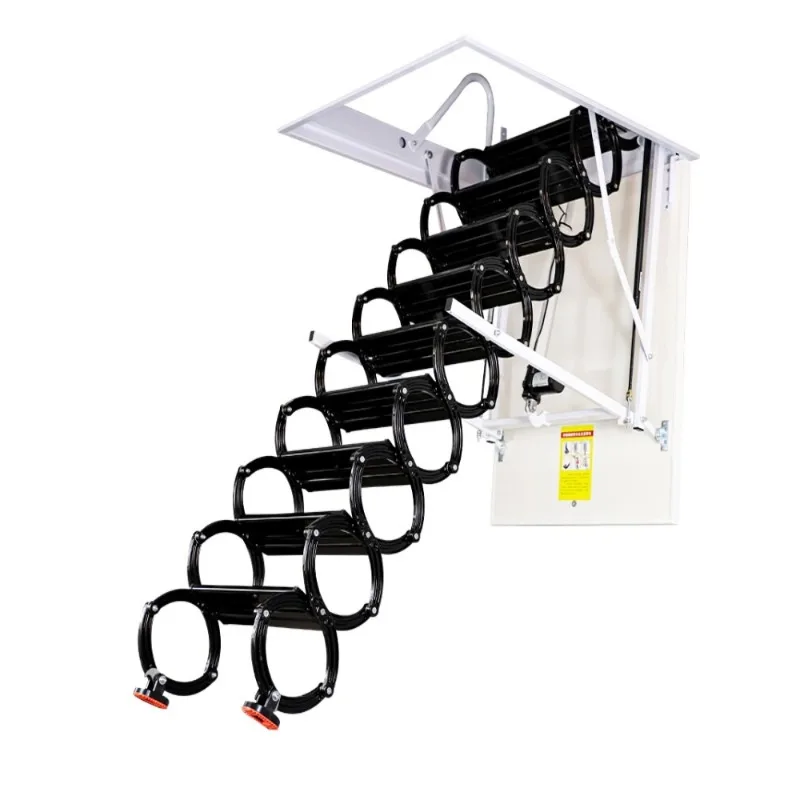 Telescopic staircase loft hidden indoor lift telescopic duplex invisible folding ladder y