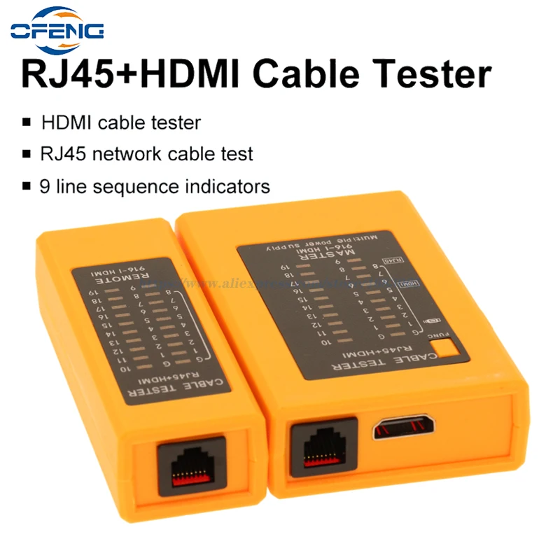 

Тестер сетевого кабеля RJ45 RJ11 HDMI, многофункциональный прибор для обнаружения проводов, промышленные элементы управления, под заказ