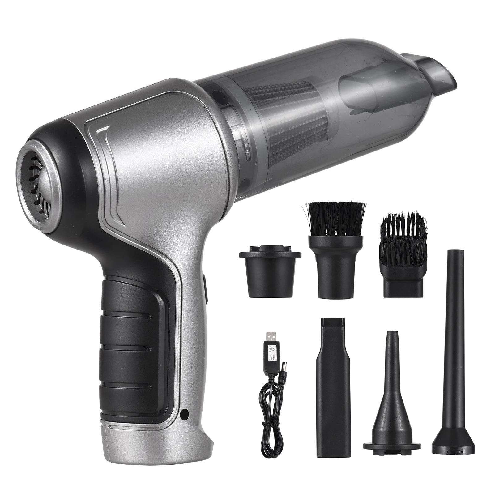 

Handheld Car Vacuum 19000Pa Strong Suction USB Charge Pet Hair Dust Gravel Cleaning Home Office Portable Mini Air Duster