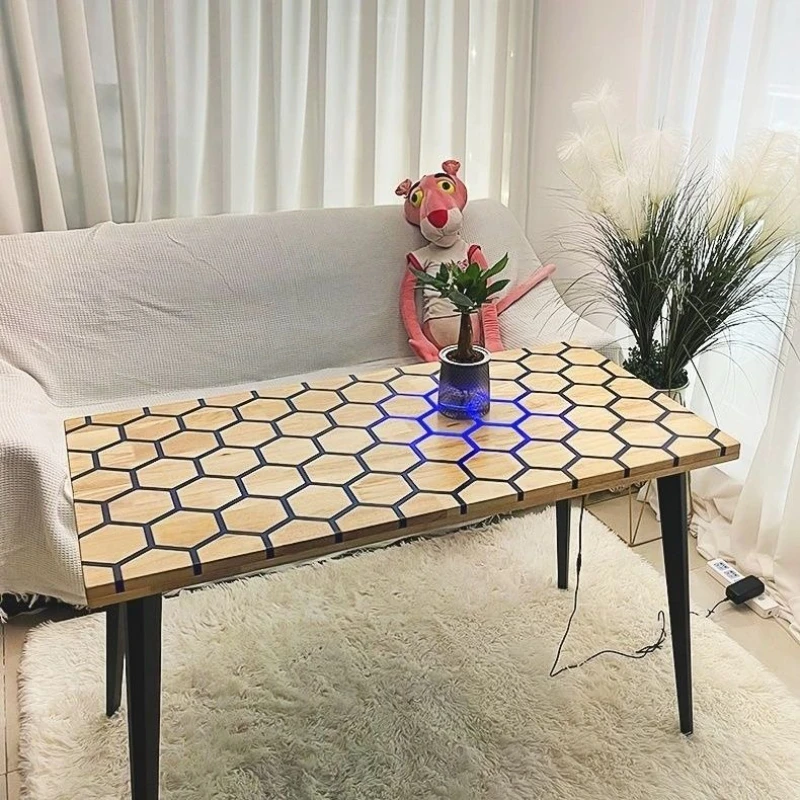 Smart touch sensing living room luminous coffee table creative technology home