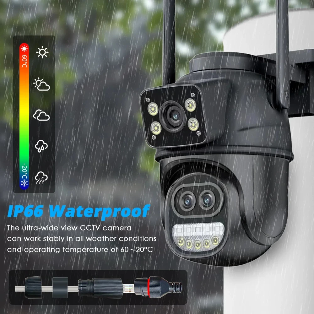 نظام مراقبة الفيديو الذكي 10CH XMEye 10CH 4K POE NVR Kit ثلاثة عدسات مسار تلقائي 9MP WIFI كاميرات 8X Zoom PTZ CCTV لاسلكي