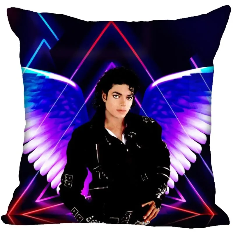 Michael Jackson Pillow Case Wedding Decorative Satin Fabric Pillows Cover New Year Accessories PillowCase 45X45cm 0905