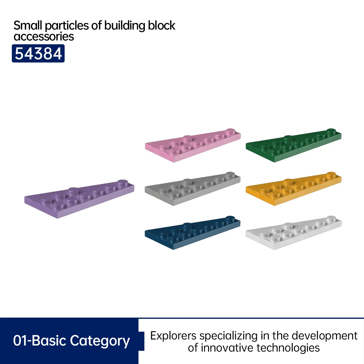 

Precision Brick 63Pcs/Lot 54384 Wedge Plate 6X3 Left Basic Blocks Norm Classic Accessorie of Moc Compatibility with Logo Toys