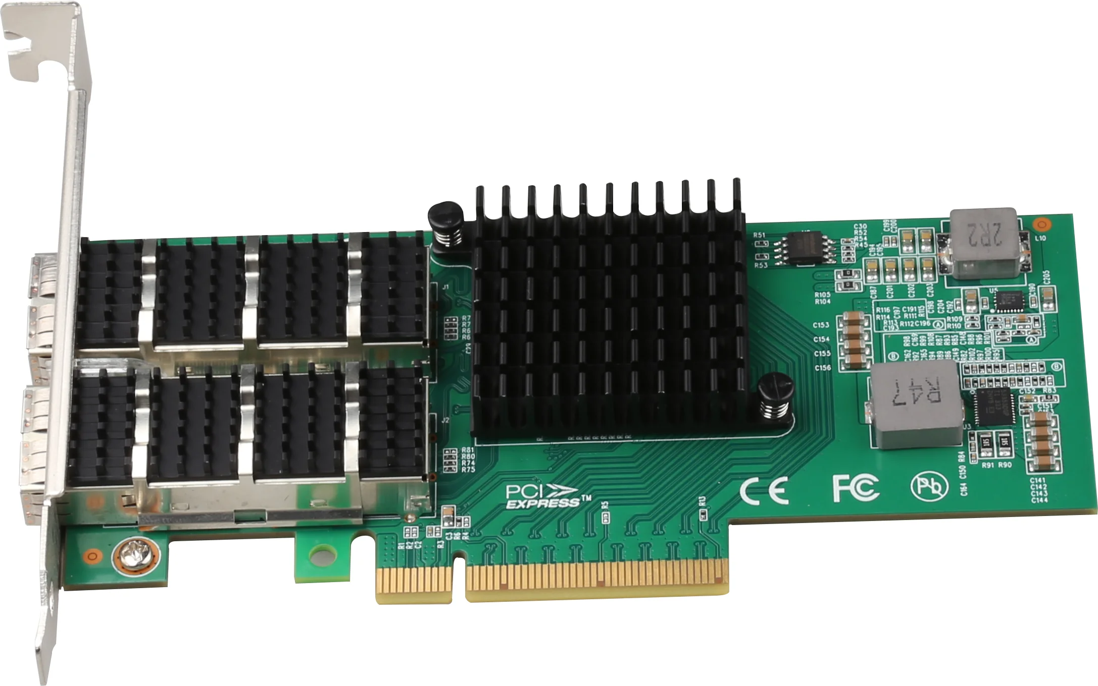 Tarjeta LAN PCIe Gen3.0-8X 40G QSFP de 2 puertos compatible con Intel/XL710-BM2 y AM2 velocidades de red múltiples 40G/10G/1G servidor interno con cable