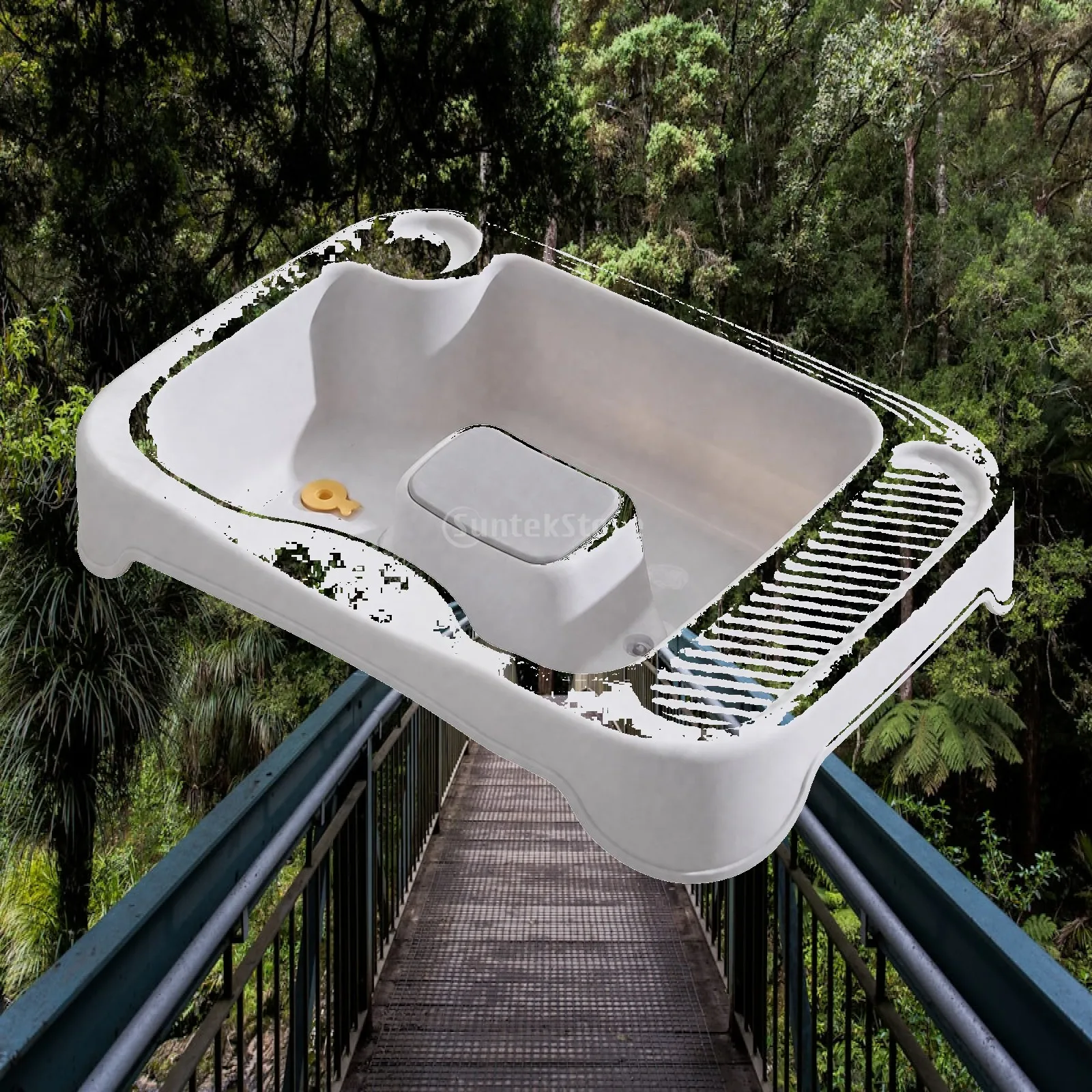 Hair-Washing Basin Lightweight Reclining Hair-Washing Basin with Head Pad Shampoo Bowl Portable Reusable for Older Adults
