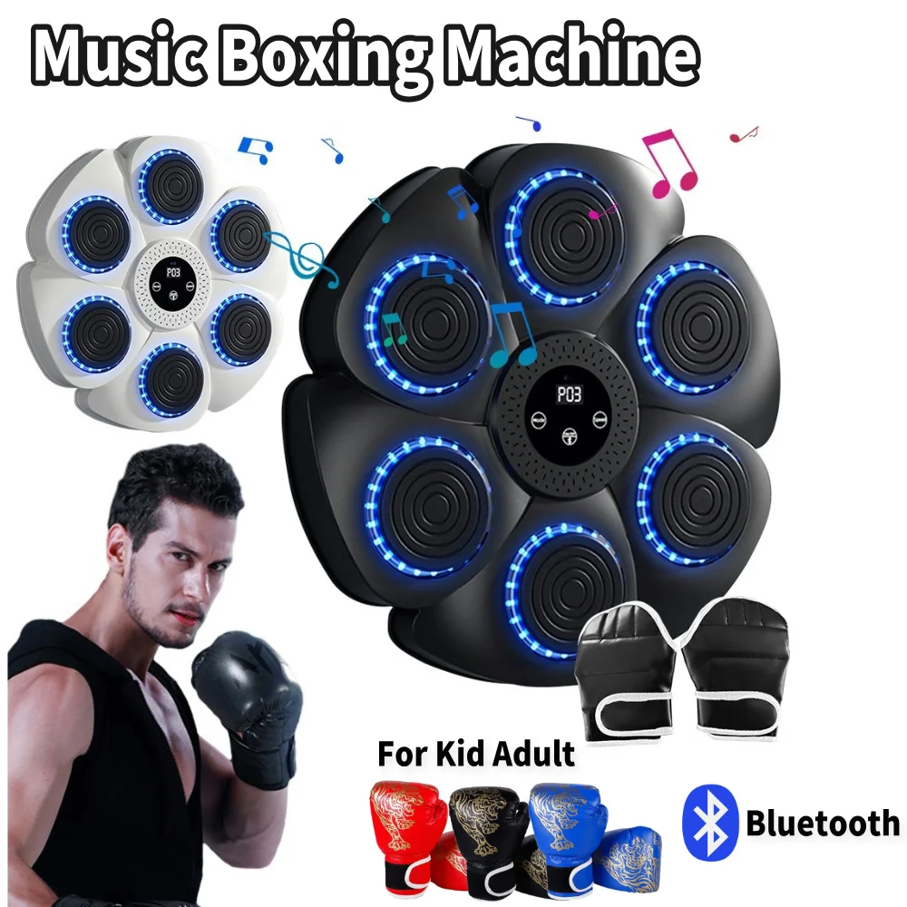 

Умная музыкальная боксерская машина Bluetooth Бокс Реакция Настенная мишень Муай Тай Тренировочный мешок с песком RGB Light Punching Equipment ﻿