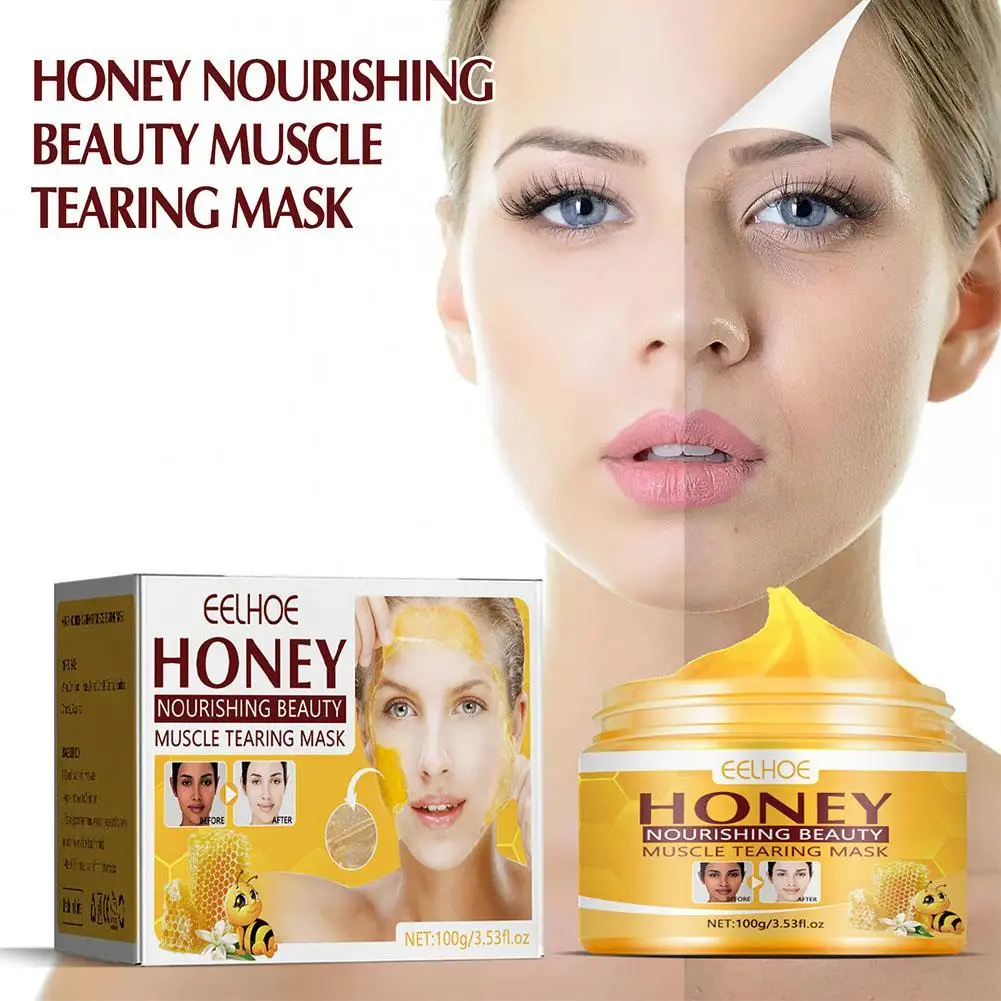 

Honey Tearing Mask Peel-off Mask Tearing Shrinks Pores Dead Control Peel Remove Off Skincare Face Mask Oil Skin Pores Clean N8D2