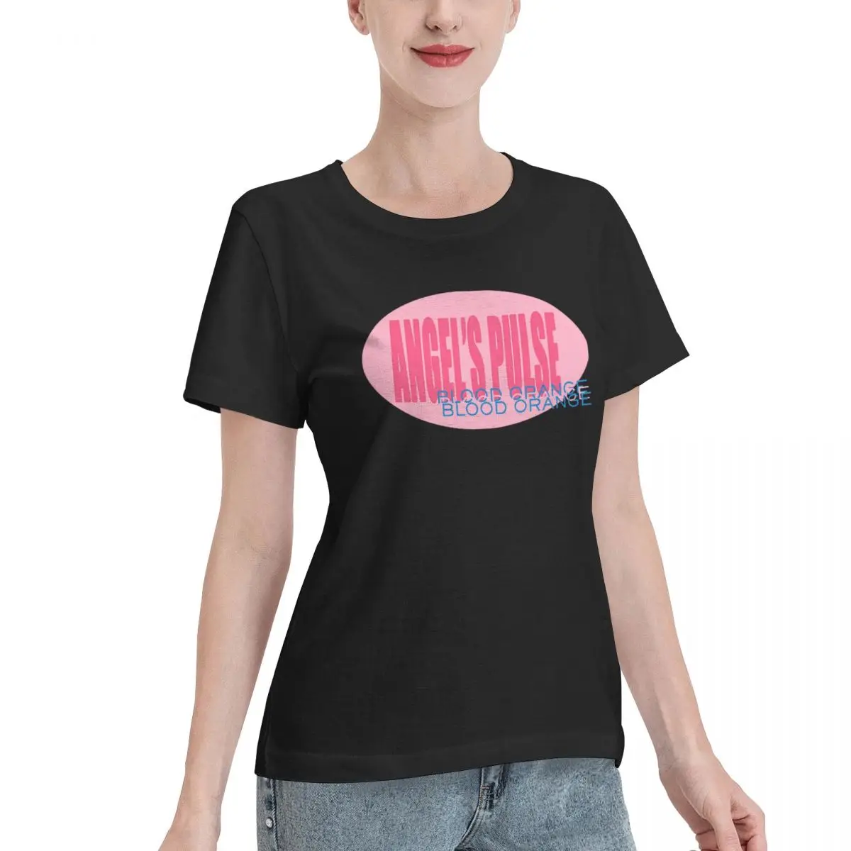 Street Pick Dev Hynes Blood Orange Angel S Pulse Women's T-shirt Travel Versatile Women Tee