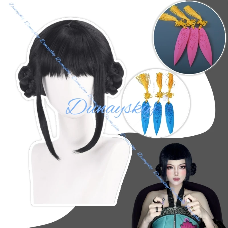 K-Pop Huntrix Zoey Косплей Охотники на демонов Парик Опора Kunai Ролевая игра Волосы Сценическая одежда Хэллоуин Девушки Группа Ролевая игра Наряд