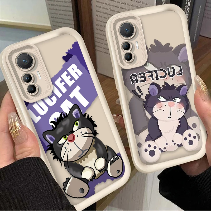 Lovely Super Lucifer Cat Case for Xiaomi 14T 13T 12T 11T 13 12 11 Lite 5G NE POCO X6 X5 F6 F5 F3 X4 GT X3 NFC M5S C65 M6 Pro 4G