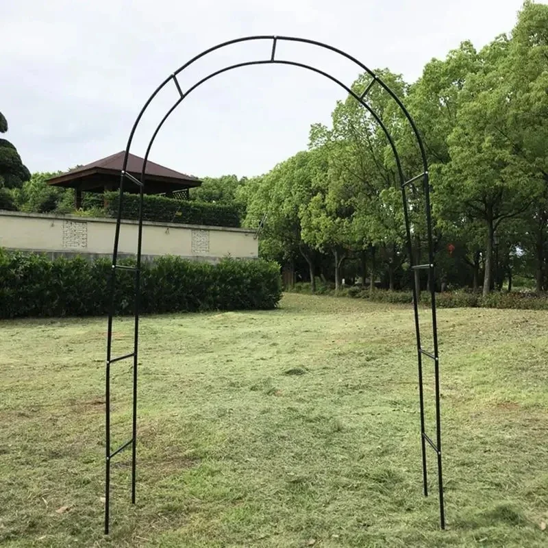 Metal Wedding Arch Stand Garden Climbing Plant Support Trellis Cages and Supports Plant Trellis Potted Plant Supporter