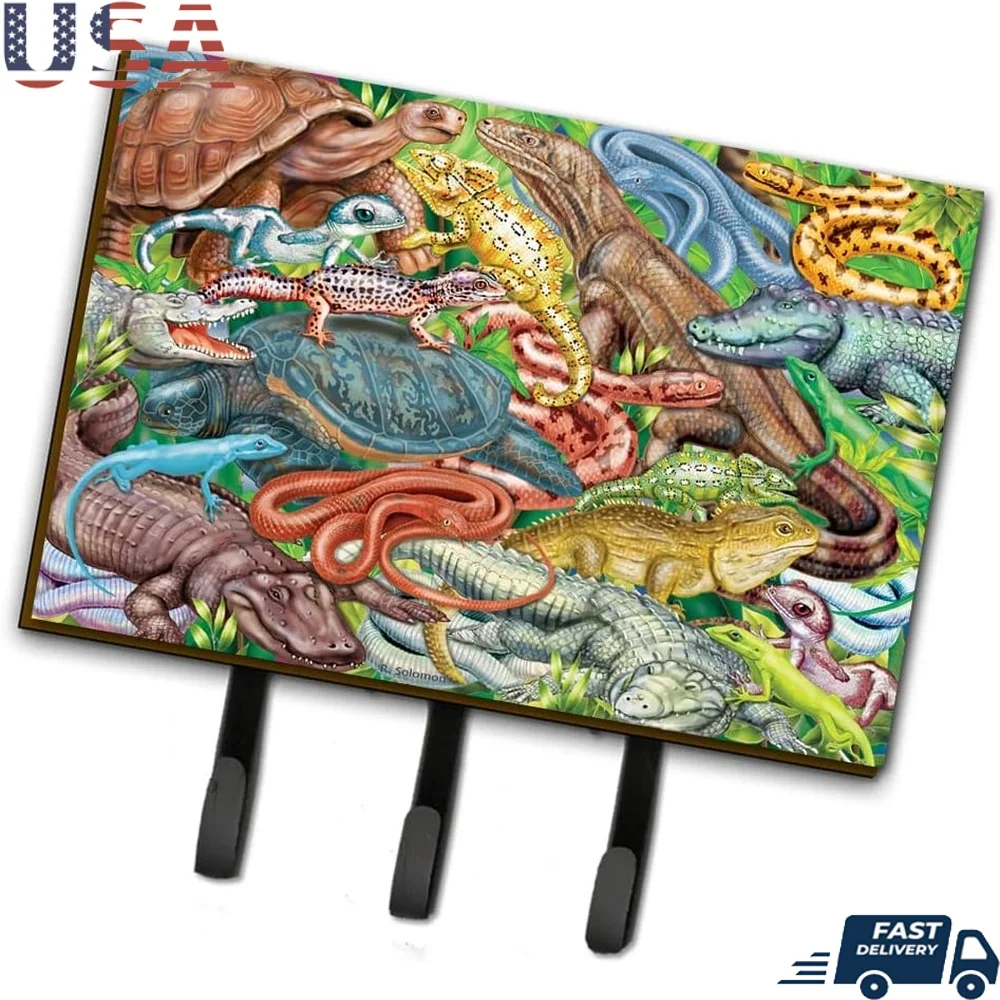 

Durable Wall Mount Leash Holder Key Hooks Reptiles Snakes Turtles Compact Design Perfect Home Organization Gifts