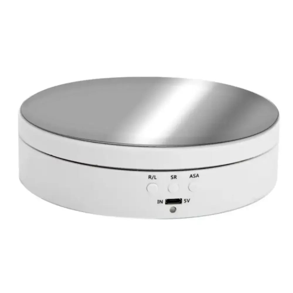 360 °   حامل شاشة دوار متعدد الأغراض مع كابل طاقة USB لمنتجات وعروض التصوير الفوتوغرافي