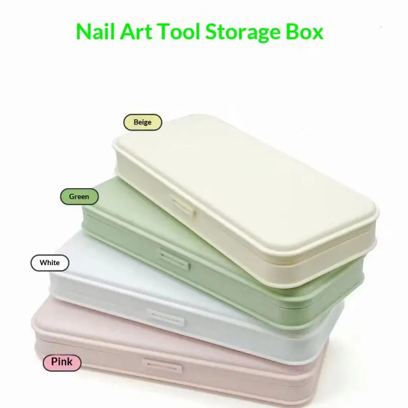 1Pcs Portable Manicure Cuticle Nipper Brush Organizer Case Nail Art Tool Storage Box Multifunctional Brush Travel Container