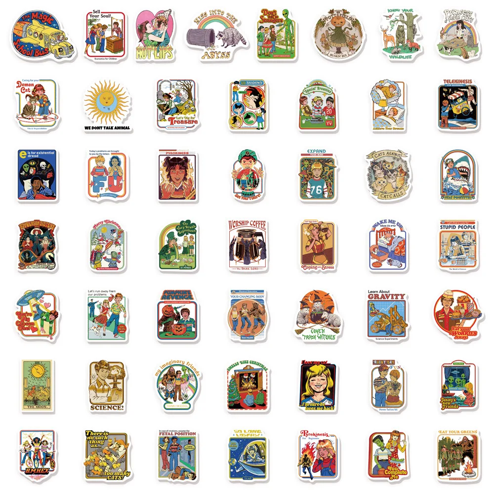 50 قطعة سلسلة الرعب الرجعية الكتابة على الجدران ملصقات سكيت الهاتف الدراجة سيارة حقيبة الغيتار الأمتعة المحمول كول مضحك ملصق الهدايا #5