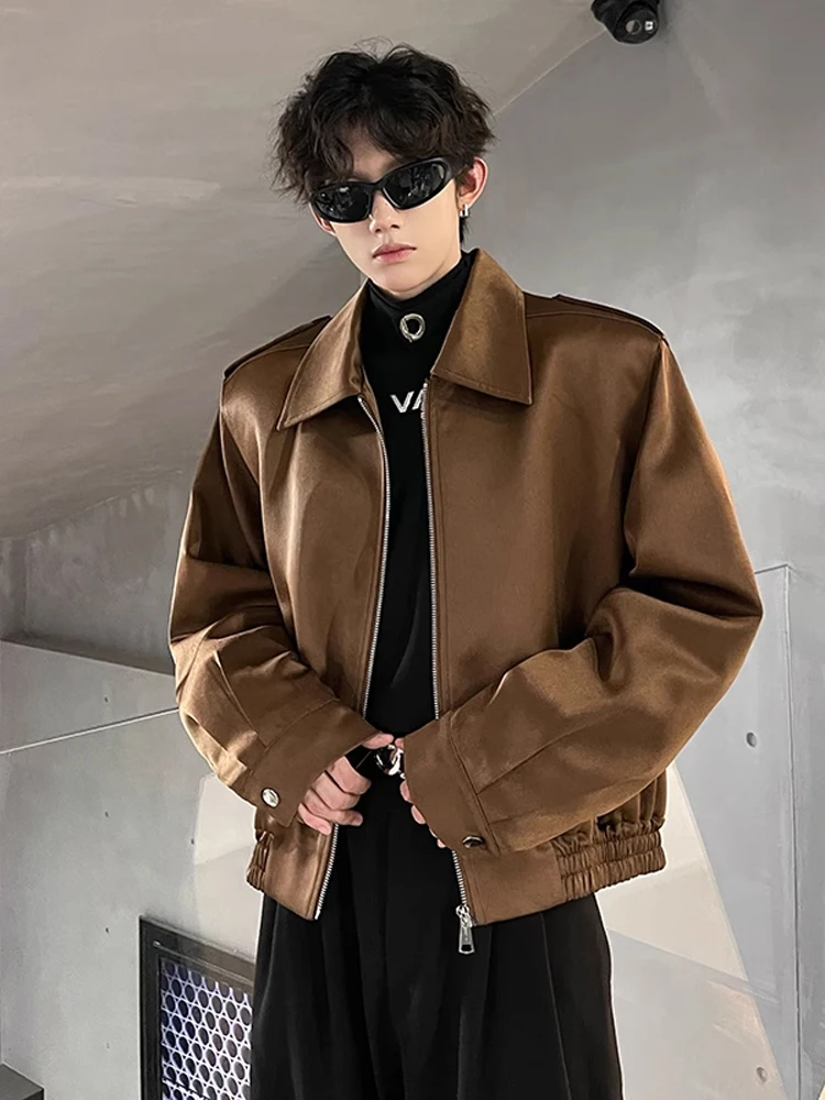 

Коричневая мужская куртка Pilot Jaet, винтажная верхняя одежда с подкладкой на плечах, весна-осень, верхняя одежда в американском стиле ретро, молодежная модная полиэстеровая одежда...