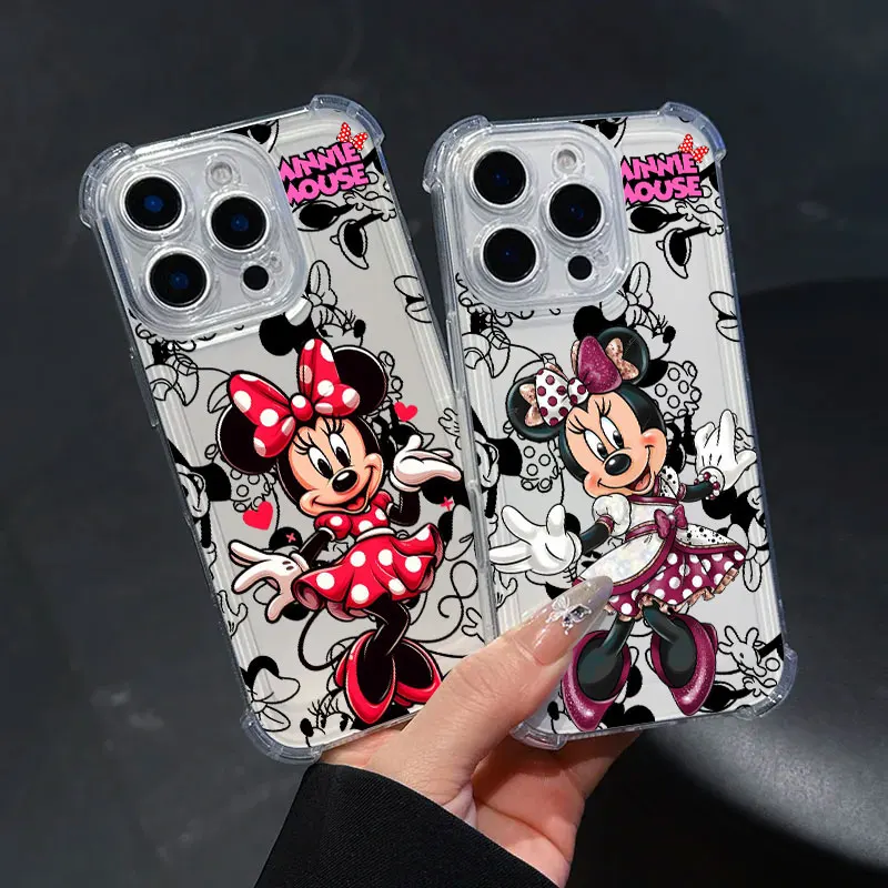 Disney Minnie Mouse Case For Samsung Galaxy A17 A37 A57 A07 A56 A26 A36 A06 A16 A55 A35 A25 A15 A05 A54 A52 A34 Soft Clear Cover view 2