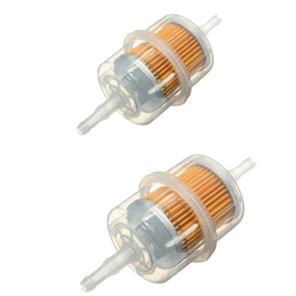 2 Pieces Universal Motorcycle Inline Fuel Filter Petrol 6mm 8mm 1/4\