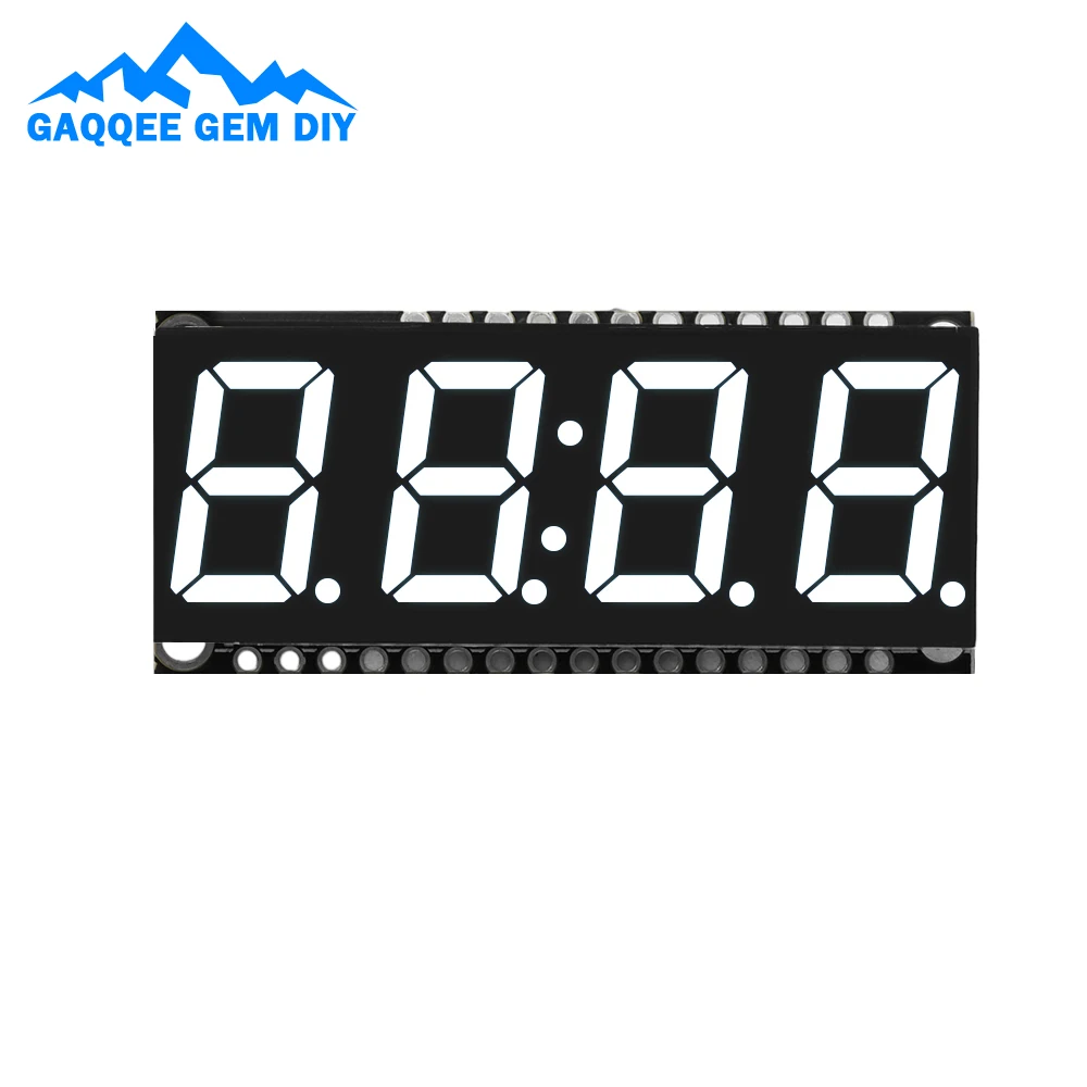 0.56-inch Clock Display Module 4-Digit 7-Segment Display Panel HT16K33 Driver I2C Pin Unsoldered DIY Display Module