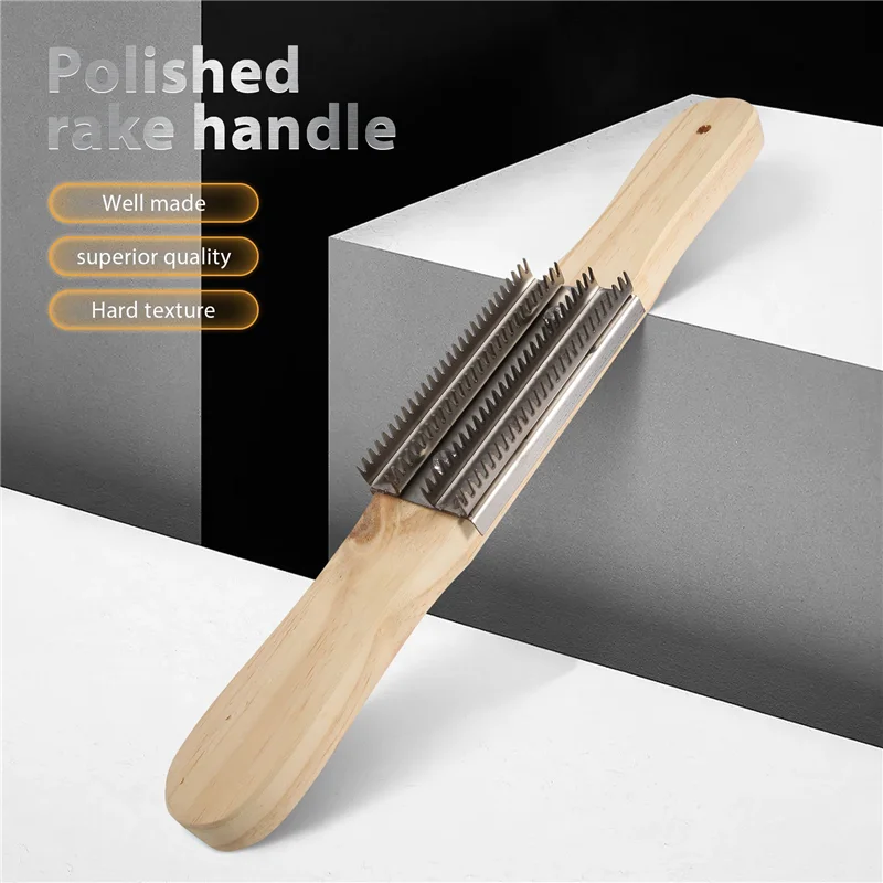 

AC88-Rake Wood Handle 15 Inch Buffing Rake For Cleaning Buffing Wheel Or Airway Buffing Wheel