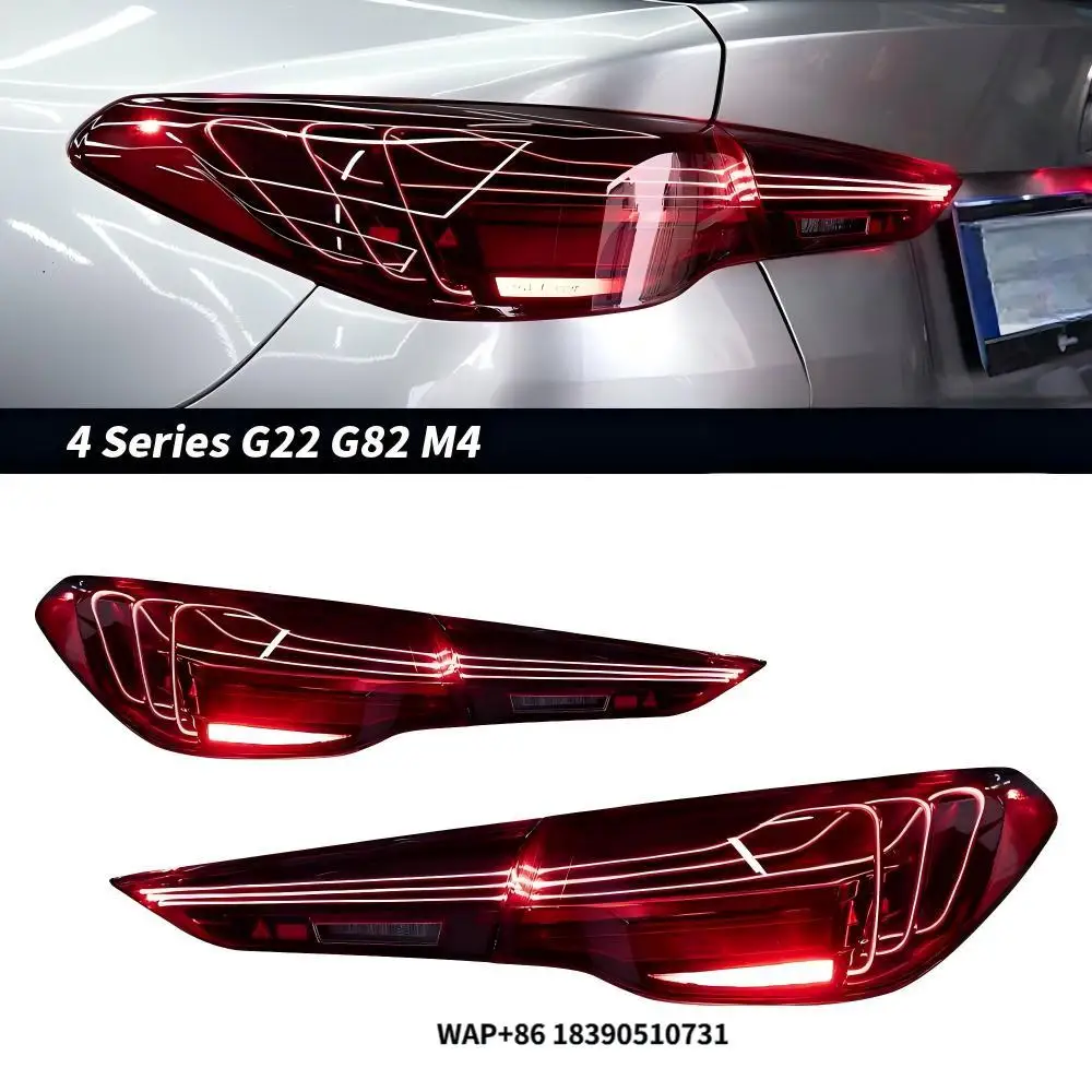 

Светодиодные задние фонари для BMW 4 серии 2020-2025 G22 G82 M4 CSL: Обновленный дизайн, указатели поворота, новые задние фонари в сборе