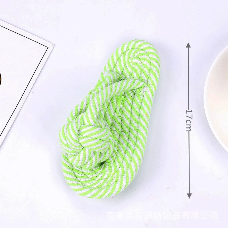 Household Pet Toys Multi-color Cotton Rope Slipper Toys Small Medium and Young Dogs Durable Teeth Grinding Dog Toys