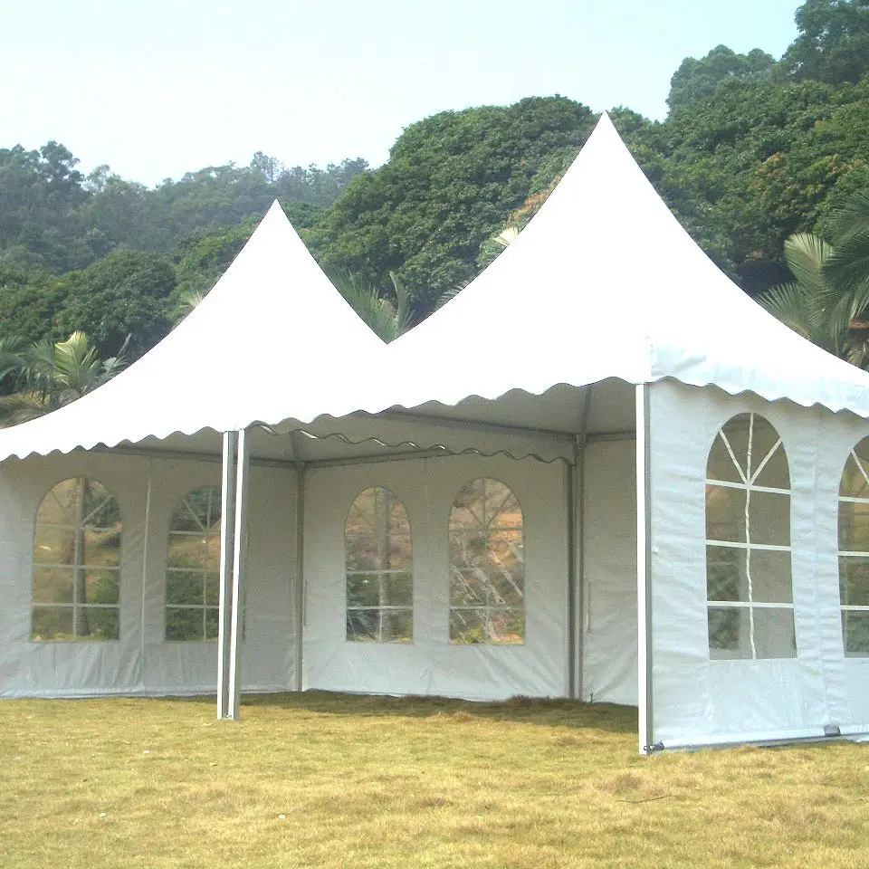 Factory Wholesale White Oxford PVC Single Layer 5X5 Pagoda Outdoor Garden Tent Waterproof Canopy for Events